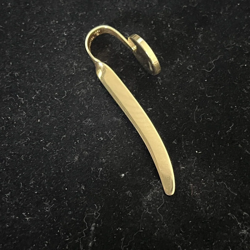 1991 DELART‎ Barlow Scrimshaw Happy Hummingbird Motif Brass Bookmark 3